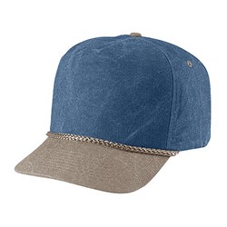 Cobra Cap 5 panel Stone Wash Canvas 2-Tone Cap