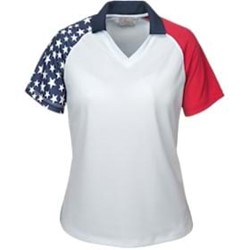 AKWA LADIES' MADE IN USA Patriotic Polo