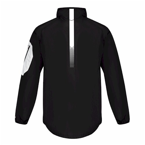 black fleece half zip pullover
