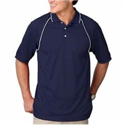Blue Generation Wicking Polo w/ Contrast Piping