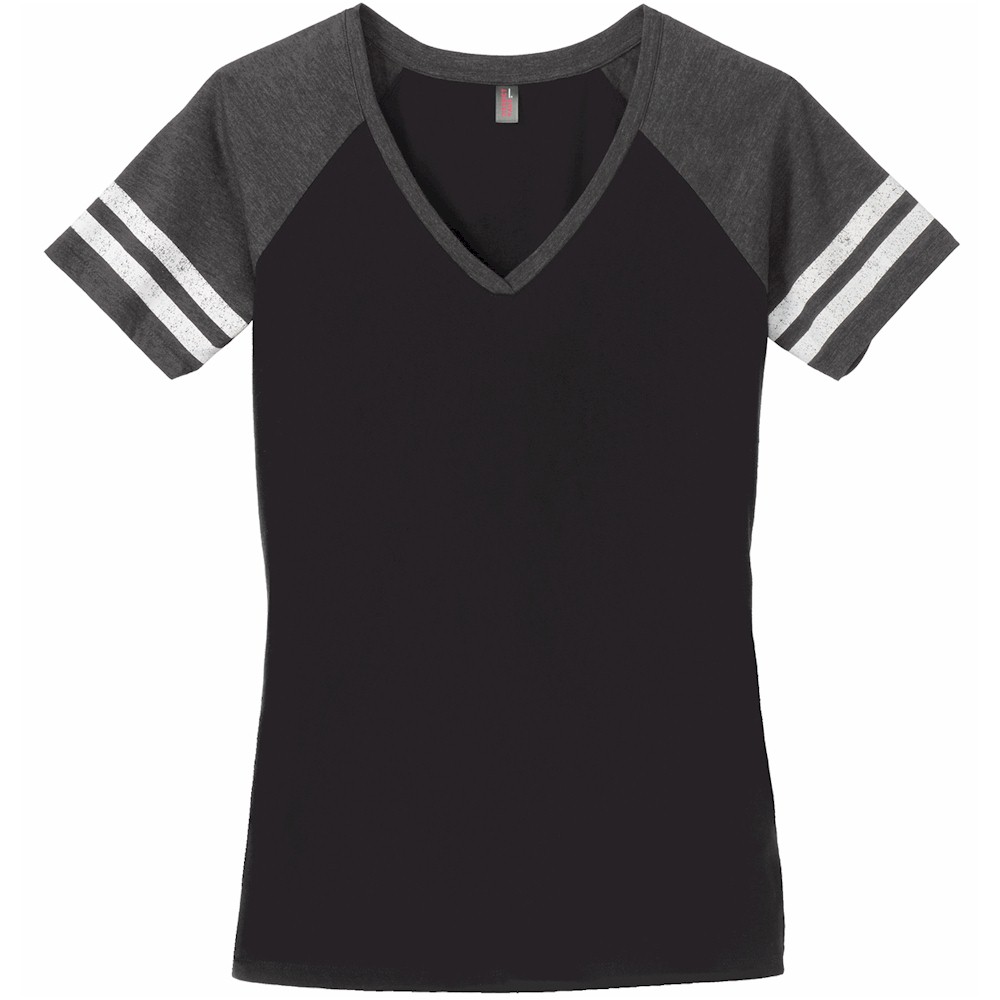 District Made® Ladies Game V-Neck Tee 