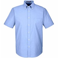 Harriton Short-Sleeve Oxford with Stain Release