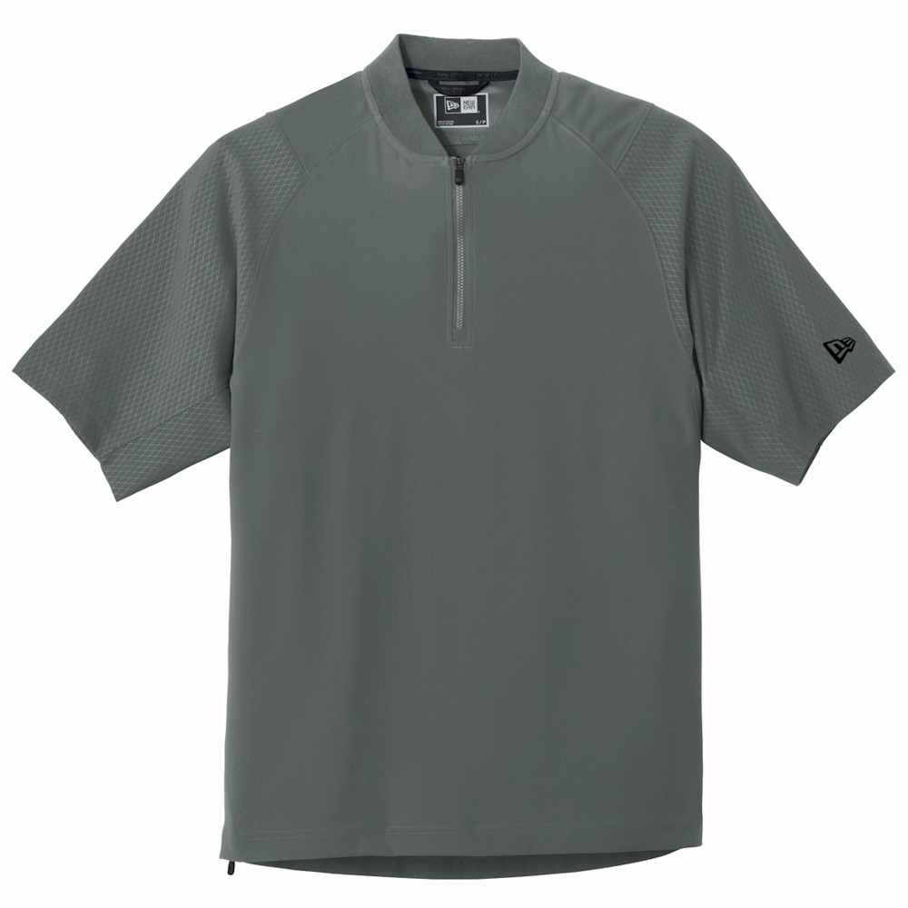 Burnsville Baseball Coaches - Black Short Sleeve 1/4-Zip Cage Jacket  (NEA600)