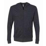 Next Level Sueded Hooded Full Zip T-Shirt