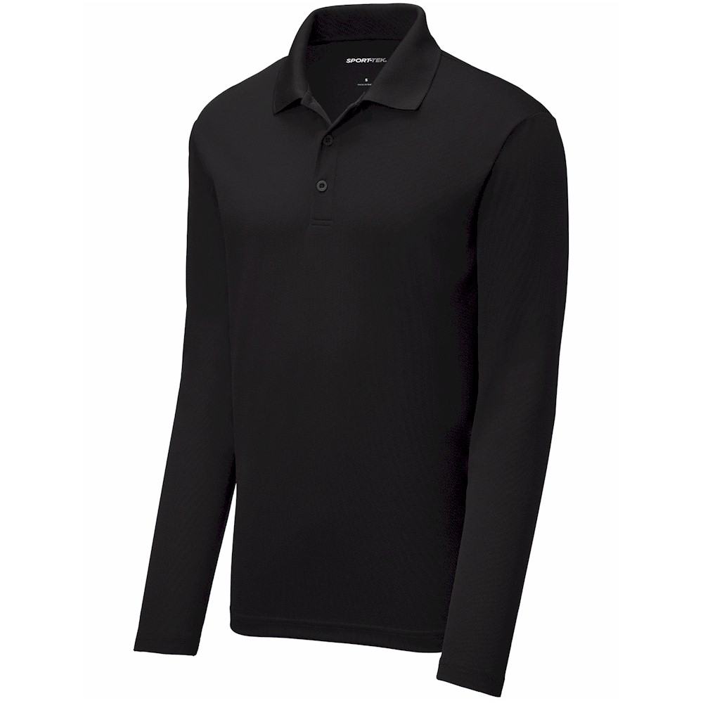 sport tek long sleeve polo