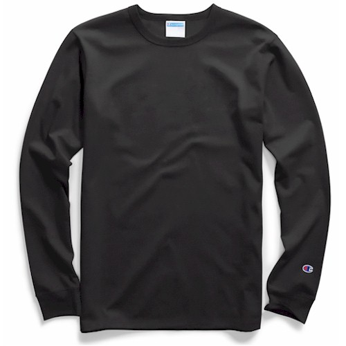 Black champion long sleeve sales t shirt