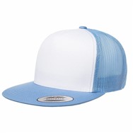 Yupoong White Front Trucker-Leatherette Patch
