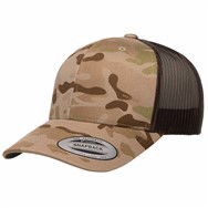 Yupoong CAMO Retro Trucker with Leatherette Patch