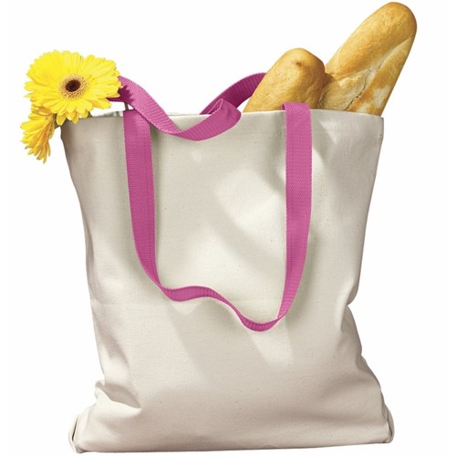 BAGedge Canvas Tote w/ Contrasting Handles