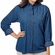 L/S BG Ladies Denim w/Pocket