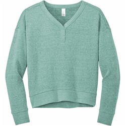 DISTRICT | District Ladies PerfectTri Fleece V-Neck Sweater 