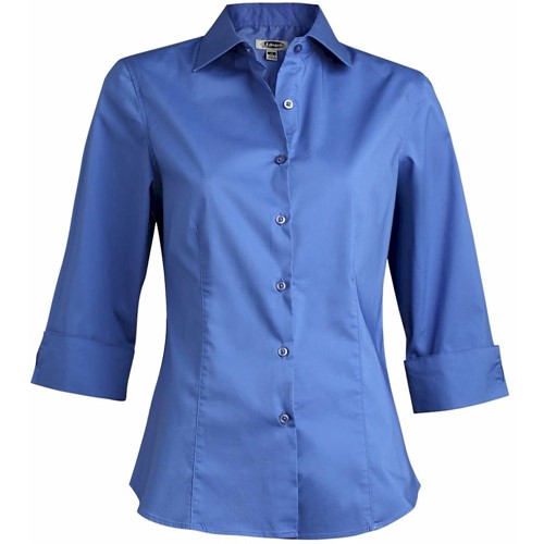 Edwards 3/4 Sleeve Stretch Brroadcloth Blouse