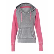 J America LADIES' Zen Contrast Pullover Hood