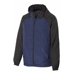 Sport-Tek Heather Raglan Hooded Wind Jacket