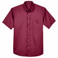 Harriton Twill S/S Twill Shirt w/ Stain Release