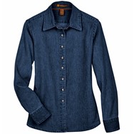 Harriton Ladies' L/S Denim Shirt