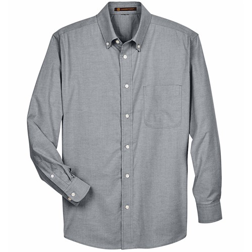 Harriton Long-Sleeve Oxford with Stain Release