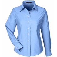  Harriton Ladies' Long-Sleeve Oxford w/ Stain Rele