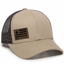 Outdoor Cap | OC Curved Bill Trucker Hat with Leatherette Patch
