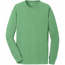 Port Authority | Port & Company® Pigment-Dyed L/S Pocket Tee