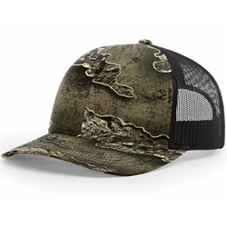 Richardson | Printed Trucker with Leatherette Patch 