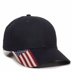 Outdoor Cap | Outdoor Cap American Flag Visor Cap