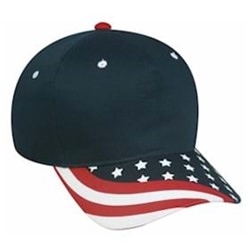 Outdoor Cap | Outdoor Cap American Flag Visor Cap
